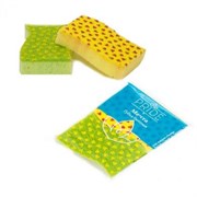 Губка бытовая Мечта для тефлоновой посуды, 105x65x25мм, поролон с чистящим слоем, упаковка 2шт. 83829