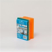 Губка для посуды Супер, 100x65x40мм, поролон с чистящем слоем, профильная 83836