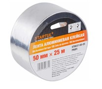Лента клейкая (скотч) STARTUL PROFI ST9039-50-25, 50ммх25м, алюминиевая 87909
