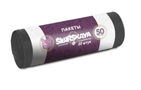 Мешки для мусора GRIFON GR SIBIRSKAYA 101-006, 50л (60л), 10мкм, ПНД, черные, в рулоне 20шт. 89749