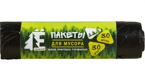 Мешки для мусора ЕЛР-303035, 30л, 5.6мкм, 48x57.5см, ПНД, черные, в рулоне 30шт. 85549