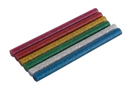 Стержень клеевой длоя термопистолета Engy 7586, 7ммx100мм, 6шт в наборе, цветные, с блестками 78572