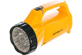 Фонарь ручной ULTRAFLASH 12850 LED 3819CSM, аккумуляторный, сетевой шнур с разъемом IEC C1, 9LED+12SMD светодиодов, 2 режима 72123