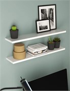 Полка настенная 686х122мм, белая, комплект 2шт. 51357