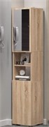Шкаф-пенал с зеркалом 1760х286х269мм, дуб сонома 61443