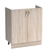 Тумба под мойку 800x600мм, 2 дверцы, ЛДСП дуб крафт золотой, без корыта 70354