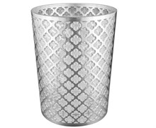 Ведро для мусора Санакс 811, 5л, 200x263мм, пластиковое, декорированное, с узором, серебро 57462