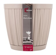 Горшок для цветов InGreen BARCELONA IG623010047, 1.8л, диаметр 155мм, пластиковый, Молочный шоколад 75296