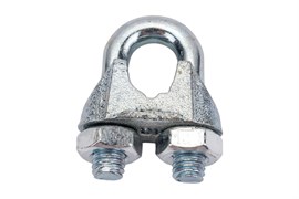 Зажим троса дугообразный 5мм, оцинкованный 86731