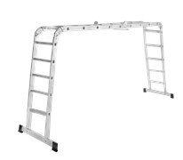 Лестница трансформер ВИХРЬ ЛТА 4х5, 4х5 ступеней, высота 1.54-5.91мм, алюминиевая 70518