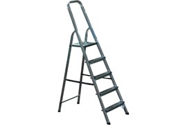 Лестница стремянка АЛЮМЕТ АМ705, 5 ступеней, высота 1.02м, алюминиевая 15372