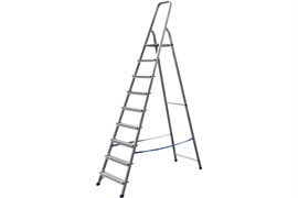 Лестница стремянка СИБИН 38801-9, 9 ступеней, высота 1.87м, алюминиевая 74126