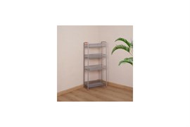 Этажерка Ладья 24 Э556М ЗМИ, 44x25x96см, диаметр 12мм, 4 корзины, до 10кг каждая, металлик 82381