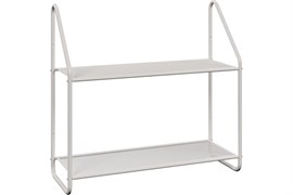 Этажерка настенная Барселона 22 ЭНБ22Б ЗМИ, 65x24.5x62см, диаметр 12мм, 2 полки, до 10кг каждая, белый 84929