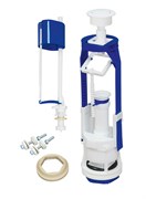 Арматура для бачка унитаза РБМ АС-17.2, с штоковая, нижняя подводка воды, белая кнопка 87105