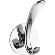 Крючок LEDEME  L202-4, металлический, хромированный, двойной, самоклеящийся 89928