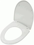 Сиденье с крышкой для унитаза (стульчак) ИНКОЭР SANTERI Версия, белое, пластиковое 88410