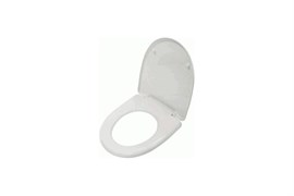 Сиденье с крышкой для унитаза (стульчак) ИНКОЭР Вест-М, белое, пластиковое 88411