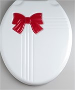 Сиденье с крышкой для унитаза РУССПЛАСТ Комфорт Люкс, бантик 87058