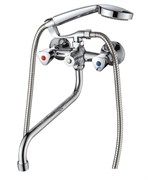 Смеситель для ванны AMMORE А4384, двухвентильный, с круглым изливом, хром 90006