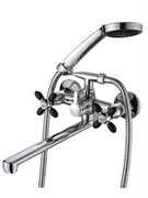 Смеситель для ванны AMMORE А4683-1, двухвентильный, с плоским изливом, черный 89435