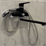 Смеситель для ванны AMMORE А4703-А, однорычажный, с плоским изливом, черный 89518