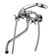 Смеситель для ванны AMMORE А4782-1, двухвентильный, с круглым изливом, черный 89519