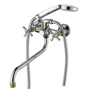 Смеситель для ванны AMMORE А4782-5, двухвентильный, с круглым изливом, зеленый 89872