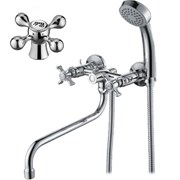 Смеситель для ванны D-LIN D143810, двухвентильный, с круглым изливом, хром 89521