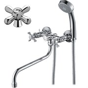 Смеситель для ванны D-LIN D143819, двухвентильный, с круглым изливом, хром 89909