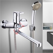 Смеситель для ванны FRUD 7130S R22072, однорычажный, с плоским изливом, хром 90028