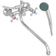 Смеситель для ванны FRUD 7130S R2208-2, двухвентильный, с круглым изливом, хром 90011