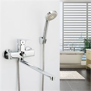 Смеситель для ванны FRUD 7130S R22105, однорычажный, с плоским изливом, хром 90029