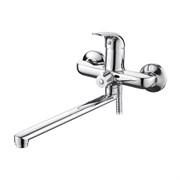 Смеситель для ванны LEDEME L2231, однорычажный, с плоским изливом, хром 90023