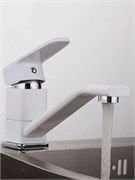 Смеситель для кухни AMMORE А5409-С, однорычажный, белый 89885