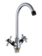 Смеситель для кухни AMMORE А5482-1, двухвентильный, черный, ЦАМ 89890