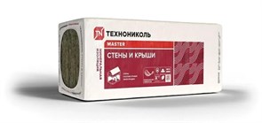 Утеплитель минеральный ТЕХНОНИКОЛЬ Мастер Стены и крыши 34 PN, 1000x610x100мм, 0.244м3, 4 плиты 89278