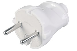 Вилка прямая IEK EVP-20-06-01-К01 ВПп20-01, 6А, 220В, IP20, без заземления, разборная, белая 84839