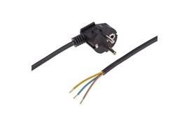 Шнур сетевой REXANT 11-1315, ПВС 3х0.75мм2, 230В,  IP20, 1.8м, черный 84169