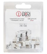 Клемма 2-проводная DORI СМК 2273-242, с пастой, для одножильного проводника, поштучно 90674