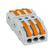 Клемма 3-проводная EKF PROxima СМК 222-423, 0.08-4мм2, без пасты, с рычажками, поштучно 89068