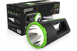 Фонарь-прожектор Gauss GF701, аккумуляторный, 5Ah, 1 светодиод 5Вт, 5 режимов, зарядное устройство USB 84118