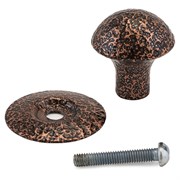 Ручка-кнопка мебельная РКК-10 (25,10), 28мм, АМ античная медь 90113