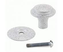 Ручка-кнопка мебельная РКК-15 (50,10), 28мм, антик белый 90394