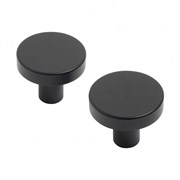 Ручка-кнопка мебельная StahlBuro Knob AP2401, BL матовый черный, за шт. 90120