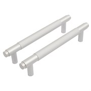 Ручка-скоба мебельная StahlBuro AP2309-128, 128мм, W матовый белый хром, за шт. 90131