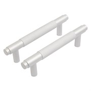 Ручка-скоба мебельная StahlBuro AP2309-96, 96мм, W матовый белый хром, за шт. 91641