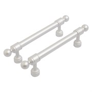 Ручка-скоба мебельная StahlBuro AP2306-96, 96мм, W матовый белый хром , за шт. 90134