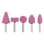 Насадки/шарошки FIT 36469 шлифовальные, абразивные, для фигурных отверстий по металлу, набор 5шт. 90796