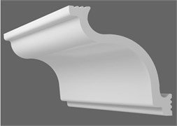 Плинтус потолочный экструзионный KINDECOR С-65, 50x55x2000мм, пенополистирол, белый 15457